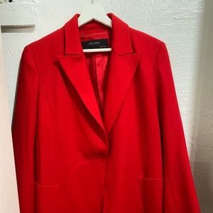 A long stylish oversized zara blazer